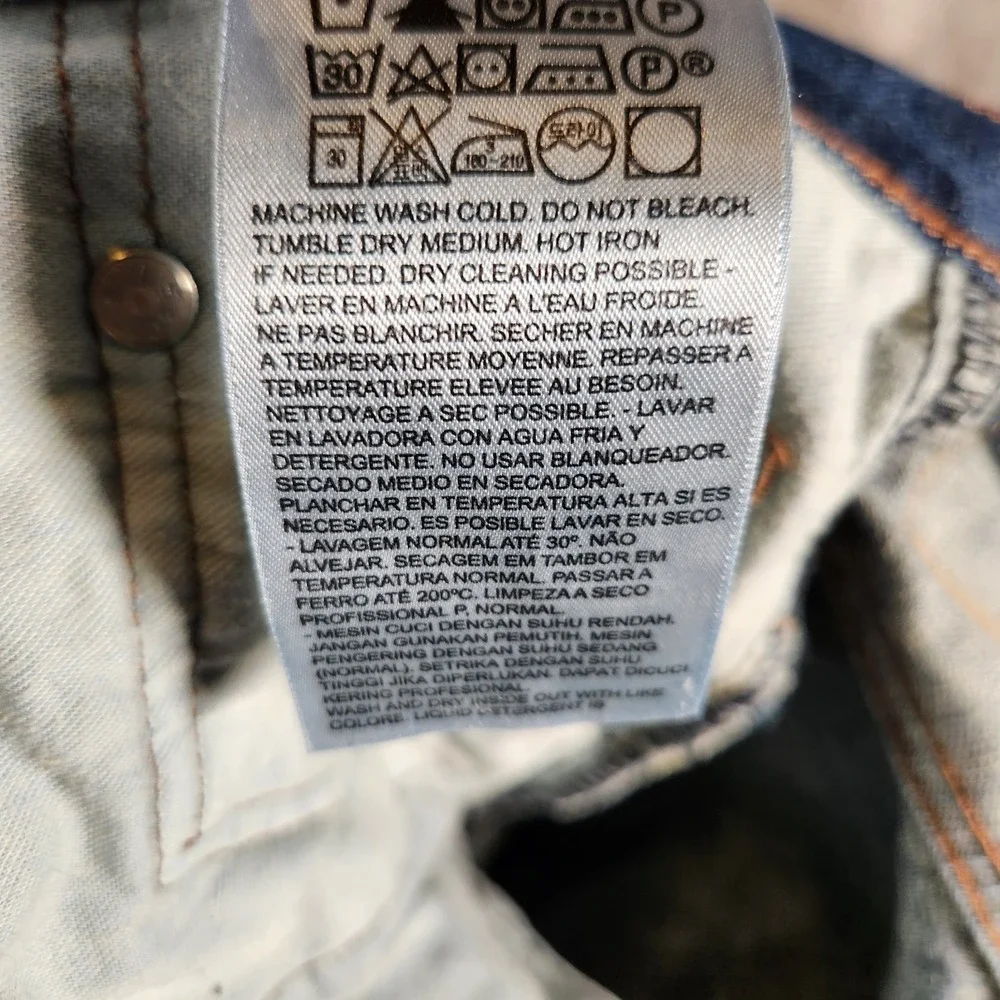 Levi's 569‎ Jeans Men's 41X29 (Tag 38x30) Loose Fit Straight Leg Blue Pre-Owned